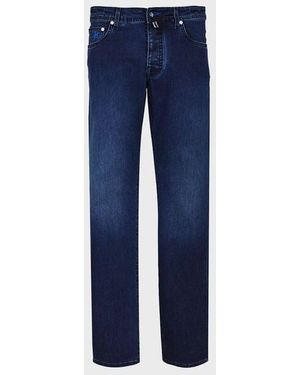 Vilebrequin 5-Pockets Denim Trousers Mosaïque - Blue