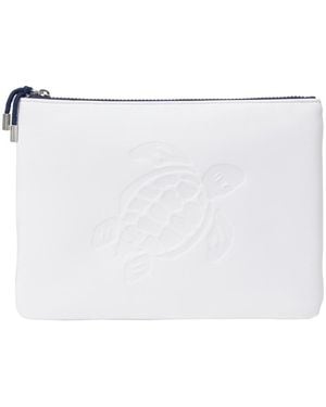 Vilebrequin Pochette De Plage Unie En Néoprène Tortue - Blanc