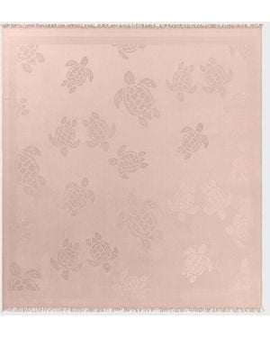 Vilebrequin Wool And Silk Scarf Ronde Des Tortues - Pink