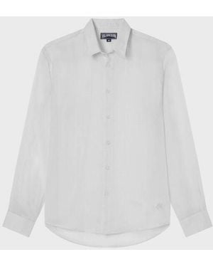 Vilebrequin Cotton Voile Lightweight Shirt Solid - White