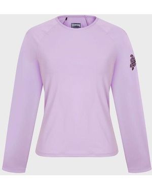 Vilebrequin Rash Guard Donna A Maniche Lunghe Tinta Unita - Viola