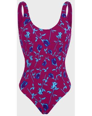 Vilebrequin Low-back Swimsuit One-piece Roses - Swimwear - Fashion - Red - Size Xs - Purple