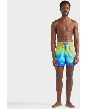 Vilebrequin Swim Shorts Bathymétrie Des Oceans - Blue