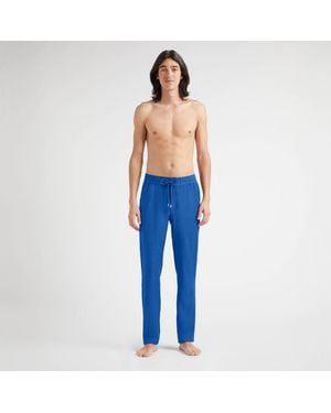 Vilebrequin Merino Wool Trousers Solid - Blue