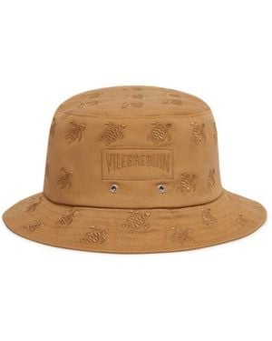 Vilebrequin Bob Brodé Unisexe Tortue All Over - Marron