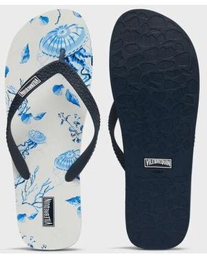 Vilebrequin Flip Flops Medusa And Shells - Blue