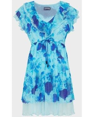 Vilebrequin Short Tulle Dress Coral Reef - Blue