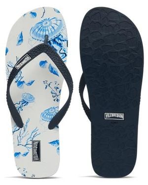 Vilebrequin Flip Flops Medusa And Shells - Blue