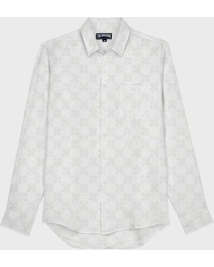 Vilebrequin Linen And Cotton Shirt Solid - Che - Caroubis - White - Size S