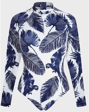 Vilebrequin One-Piece Rashguard Papagaio - Blue