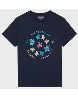 Vilebrequin Cotton T-Shirt Tortues Multicolores - Blue