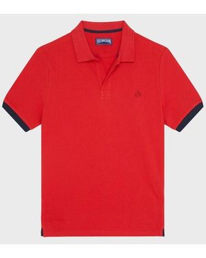 Vilebrequin Organic Cotton Pique Polo Shirt Solid - Red