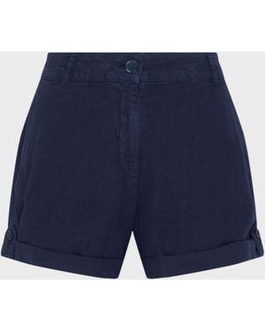 Vilebrequin Linen Bermuda Shorts Solid - Bermuda - Lee - Blue - Size Xs