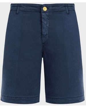 Vilebrequin Satin Cotton Bermuda Shorts Solid - Blue