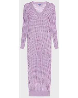 Vilebrequin Crochet T-shirt Dress Solid - Dress - Lysia - Purple - Size M