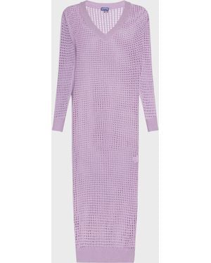 Vilebrequin Crochet T-shirt Dress Solid - Dress - Lysia - Purple - Size S