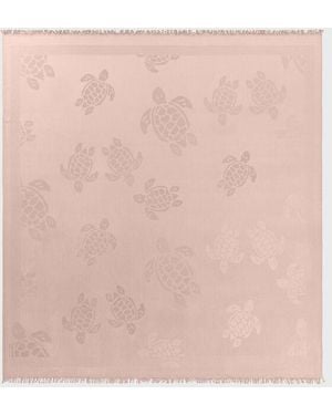 Vilebrequin Wool And Silk Scarf Ronde Des Tortues - Pink