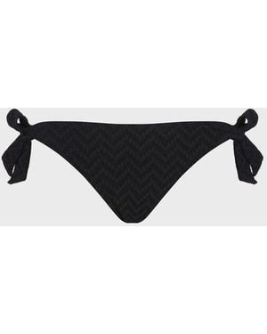 Vilebrequin Bas De Maillot De Bain Femme Culotte Mini Jacquard Chevron - Noir