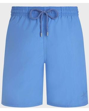 Vilebrequin Long Swim Shorts Water-Reactive Starlettes - Blue
