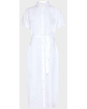 Vilebrequin Linen Shirt Dress Solid - White
