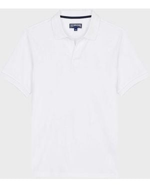 Vilebrequin Organic Cotton Pique Polo Shirt Solid - White