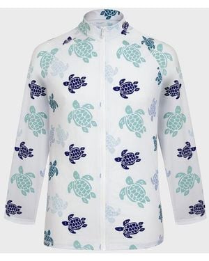 Vilebrequin Zipped Long Sleeves Rashguard Tortues Multicolores - Blue