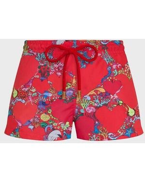 Vilebrequin Short De Bain Stretch Femme Amor - Rouge