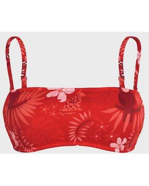 Vilebrequin Bandeau Bikini Top Papel De Embrulho - Red