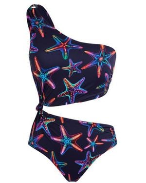Vilebrequin Asymmetric One-Piece Swimsuit Disco Stars - Blue