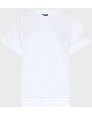 Vilebrequin Linen T-Shirt Solid - White