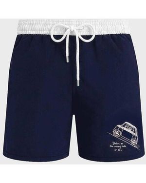 Vilebrequin Embroidered Swim Shorts Sunny Topolino - Blue