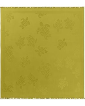 Vilebrequin Wool And Silk Scarf Ronde Des Tortues - Green
