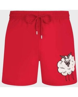 Vilebrequin Embroidered Swim Shorts Year Of The Goat