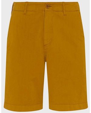 Vilebrequin Satin Cotton Bermuda Shorts Solid - Yellow