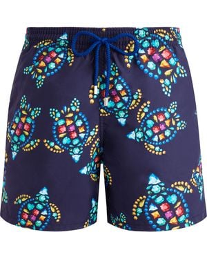 Vilebrequin Moorea swin short vendome turtles mitternachtsblau