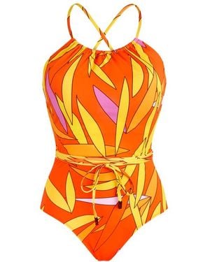 Vilebrequin Backless One-piece Swimsuit Madrague - Orange