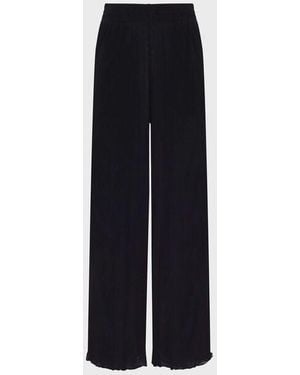 Vilebrequin Tulle Wide-Leg Trousers Solid - Blue