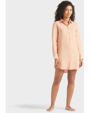 Vilebrequin Linen Shirt Dress Solid - Pink