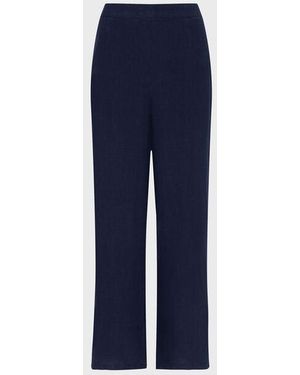 Vilebrequin Linen Comfort Trousers Solid - Pant - Louizon - Blue - Size Xs