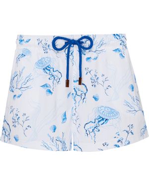 Vilebrequin Swim Shorts Medusa And Shells - Blue