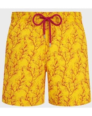 Vilebrequin Maillot De Bain Brodé X-Ray Seaweed - Jaune