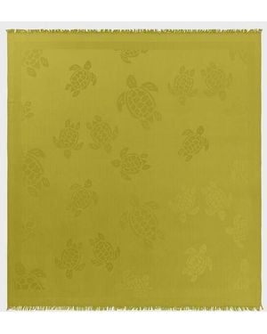Vilebrequin Wool And Silk Scarf Ronde Des Tortues - Green