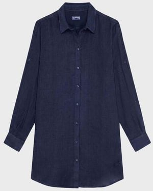 Vilebrequin Linen Dress Solid - Blue