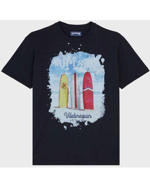 Vilebrequin Cotton T-Shirt Surf's Up - Black