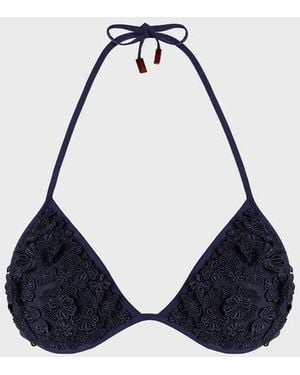 Vilebrequin Top Bikini A Triangolo - Blu