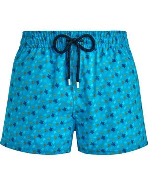 Vilebrequin Short Swim Shorts Micro Ronde Des Tortues - Blue