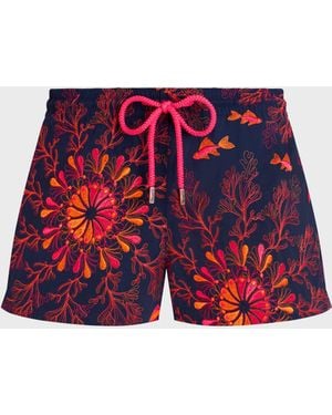 Vilebrequin Mandala Embroidered Swim Shorts- Limited Edition - Shorty - Fiona - Blue - Size Xs