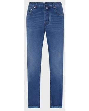 Vilebrequin 5-Pockets Denim Trousers Turtles Net - Blue