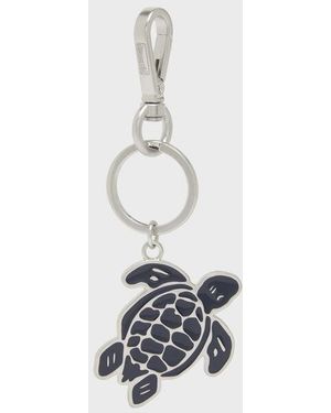 Vilebrequin Keyring Zamak Turtle - Bianco