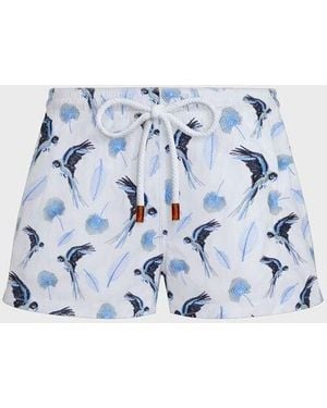 Vilebrequin Embroidered Swim Shorts Papagaio - Blue